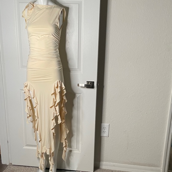 Lioness Dresses & Skirts - Lioness Cream Ruffle Tank Top & Ruffle High Low Skirt Set
